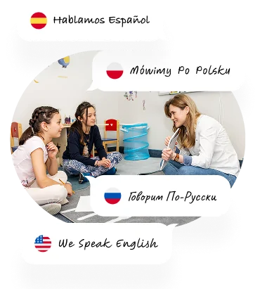 AMBH therapist working with children – services in Spanish, Polish, Russian and English